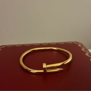 Pretty gold nail bracelet Cartier dupe